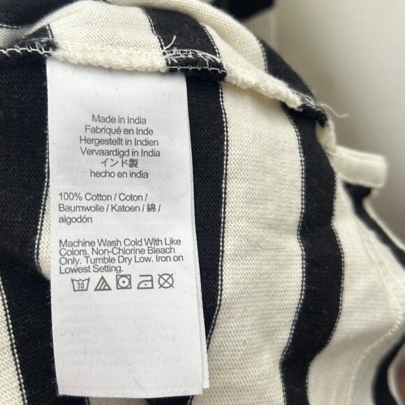 J. CREW Mariner Cloth Shirt Dress Gold Buttons Black White Stripe Sz XXL {3D47} - Picture 7 of 8